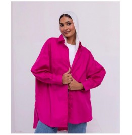 1- شيميز اوفر سايز كم منفوش