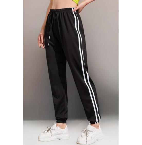 شروال كحلي بخطين أبيض